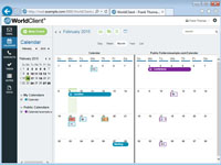 MDaemon - WorldClient - Side-by-Side Calendar View