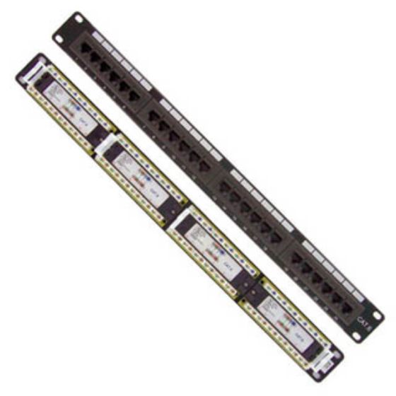 Picture of Patch Panel 24port Cat6 568A/568B Black