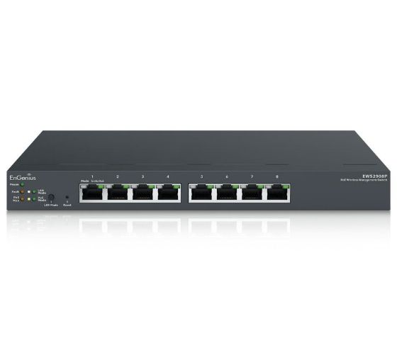 Picture of EnGenius EWS2908P 8-Port Desktop Gigabit L2 PoE, 802.3af, PoE