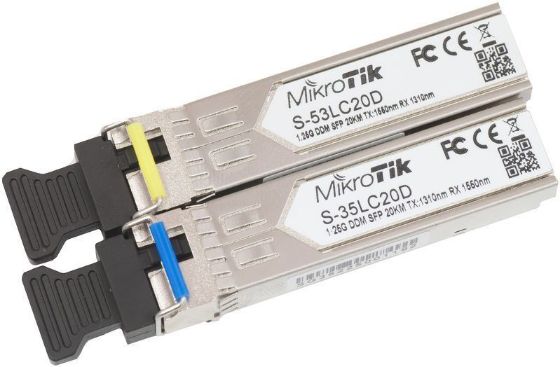 Picture of Mikrotik Two SFP (1.25G) module kit, 20Km, single mode