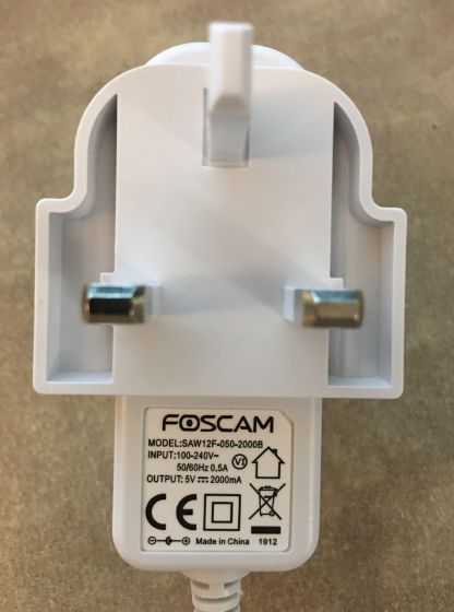 Picture of Foscam 5V AC Adapter(W) - UK Version