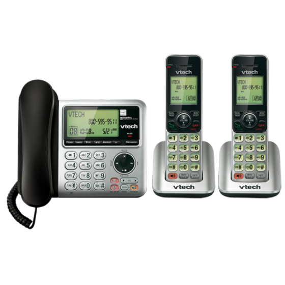Picture of V-Tech CS6949-2, desk telephone with two DECT 6.0 cordless telephone handsets
