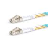 Picture of 1m (3ft) LC UPC to LC UPC Duplex OM4 Multimode PVC (OFNR) 2.0mm Fiber Optic Patch Cable (regular boot)