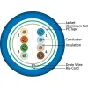 Picture of Vertical Cable 057-469SBL Shielded Riser Rated Cat5e 350-MHz 8-Conductor 4-Pair 24-gauge UTP Solid Bare Copper FT4 