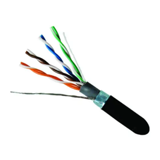 Picture of Vertical Cable 059-494RBCWT Shielded UV Rated Cell Tower/Direct Burial Dual Jacket Cat5e 350-MHz 8-Conductor 4-Pair 24-gauge CWT Solid